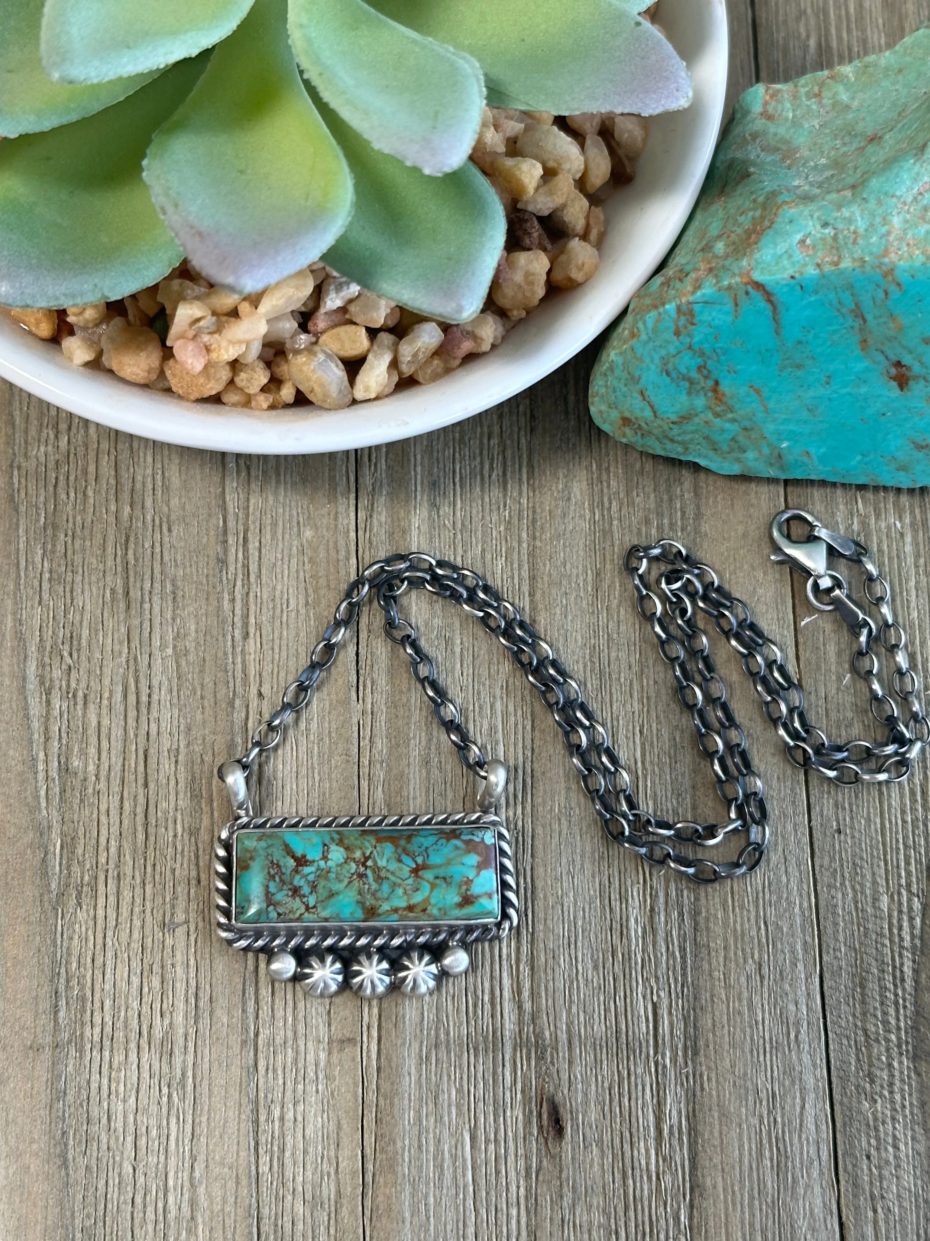 Turquoise Bar Necklace