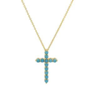 Turquoise Cross Necklace