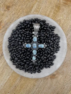 Turquoise Sterling Silver Cross Pendant