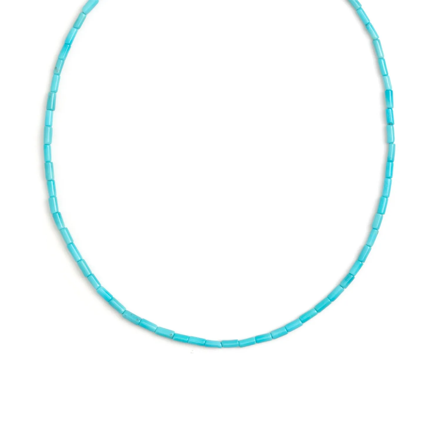 Turquoise Tubes Beaded Necklace