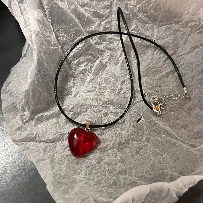 Unisex Star Pendant Leather Rope Necklace