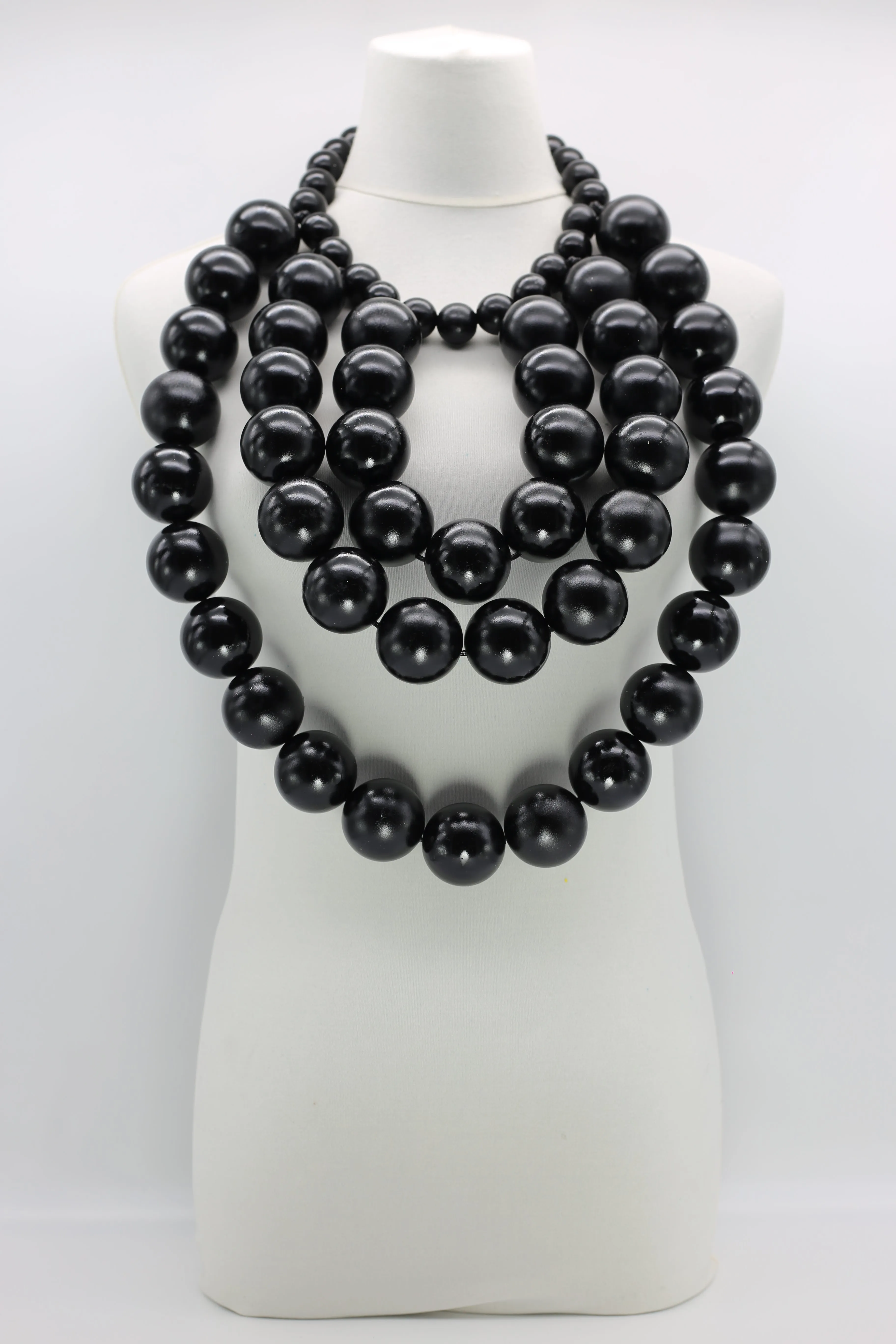 Upcycled Ping Pong and Wooden Beads Necklace