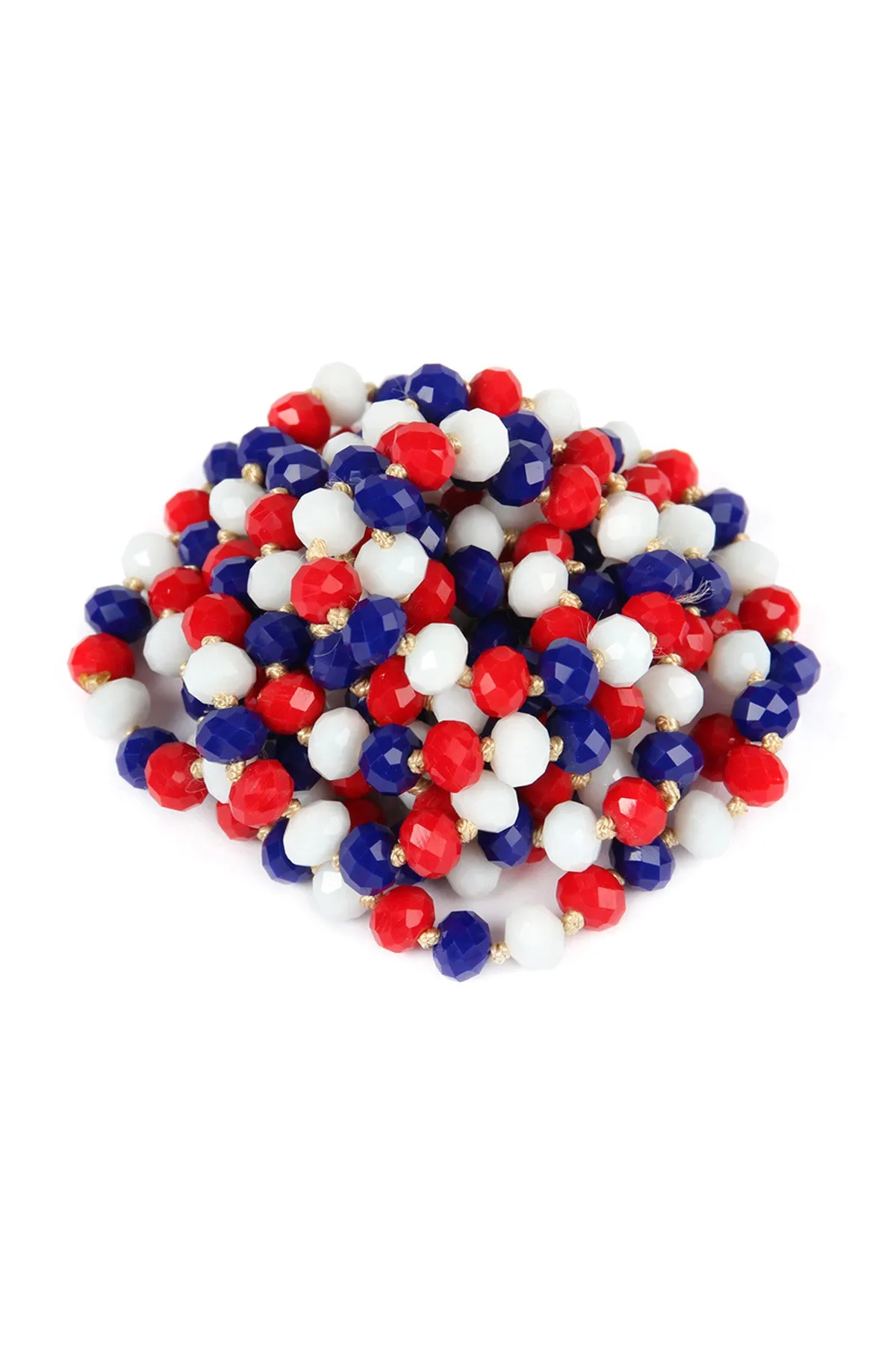 USA Longline Hand Knotted Necklace - Pack of 6