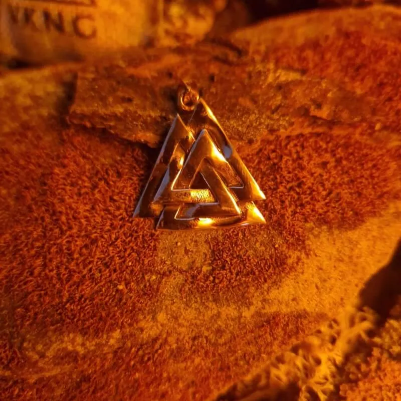 Valknut Bronze Handcrafted Pendant