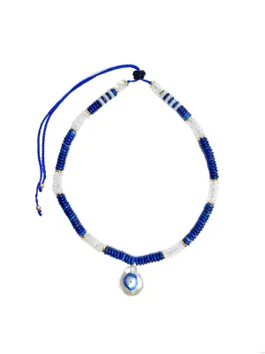 Vana Blue Pearl Eye Necklace