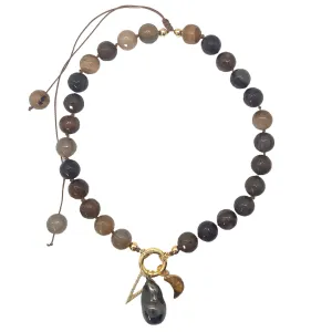 Vana Front Clasp and Charm Necklace