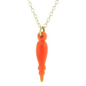 Victorian Coral Drop Pendant