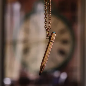 Victorian Turquoise-Set Gold Pencil