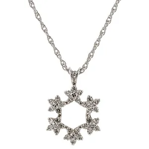 Vintage Diamond Snowflake Pendant