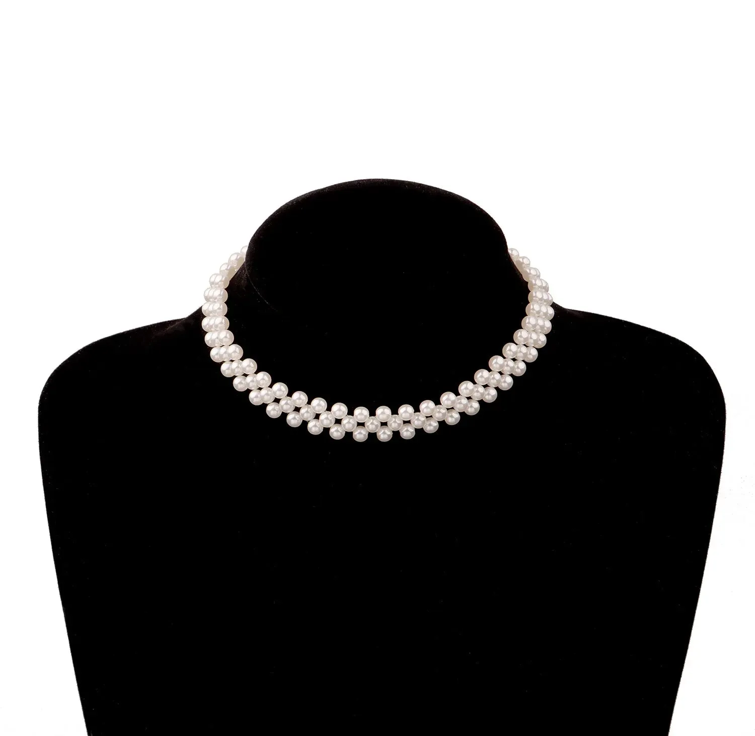 Vintage Style Simple 6MM Pearl Chain Choker Necklace For Women Wedding Love Shell Pendant Necklace