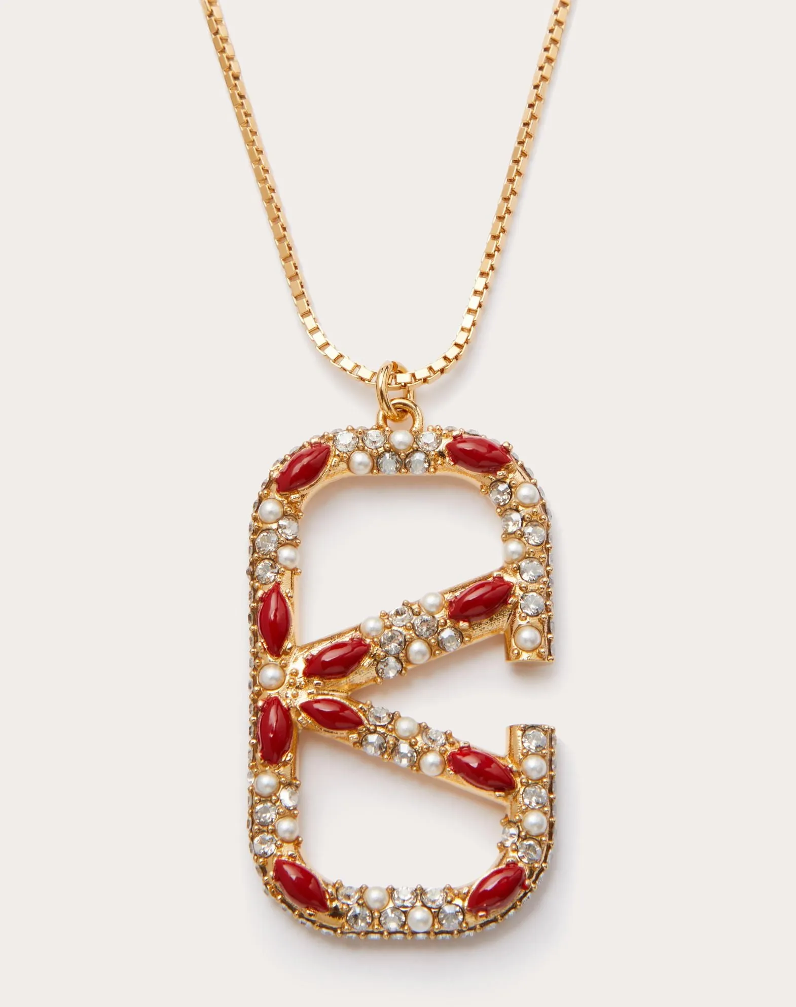 Vlogo Signature Metal, Pearl, Enamel And Swarovski® Crystal Necklace
