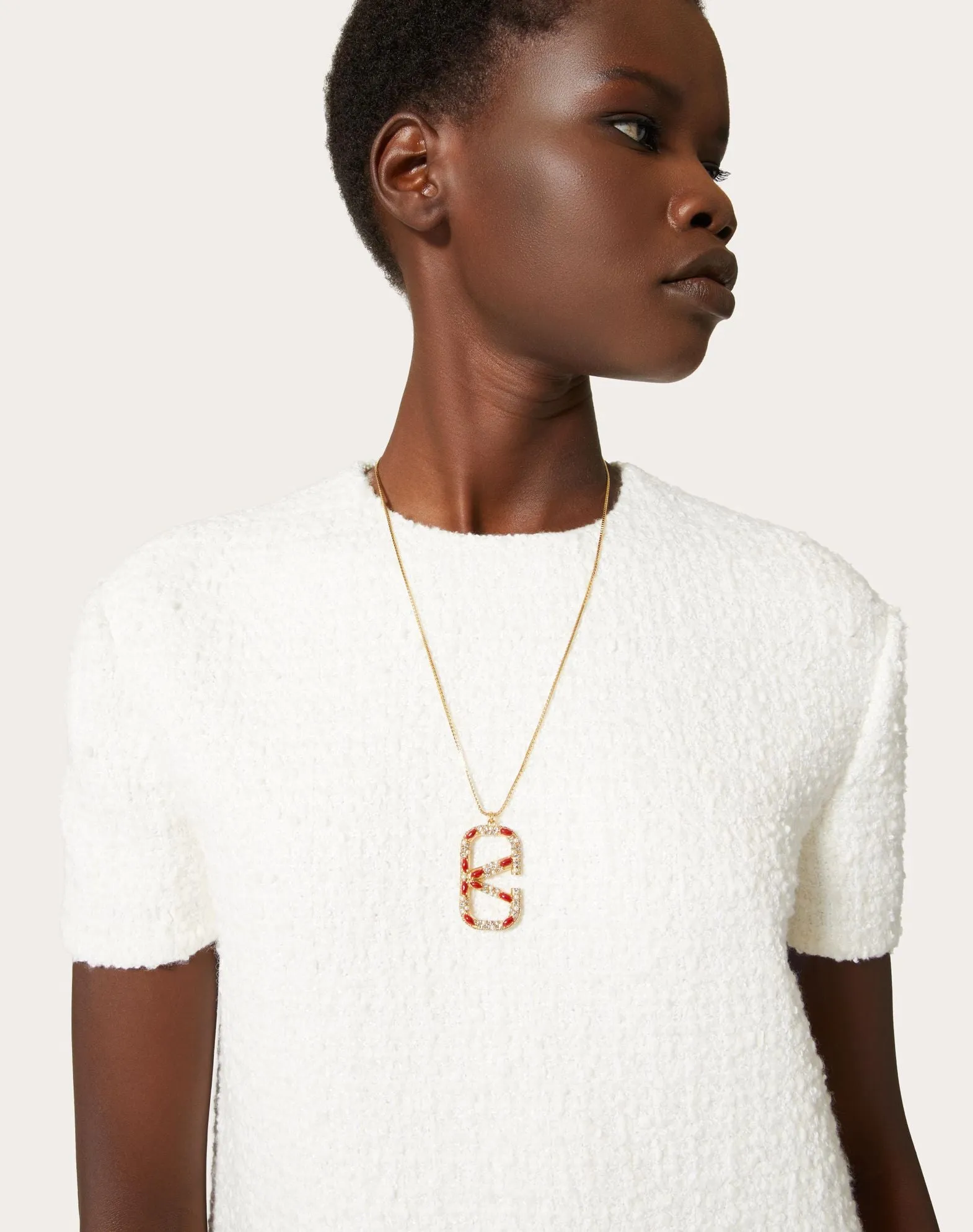 Vlogo Signature Metal, Pearl, Enamel And Swarovski® Crystal Necklace