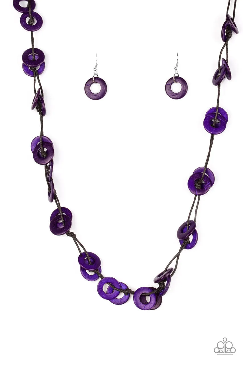 Waikiki Winds Purple Paparazzi Necklace