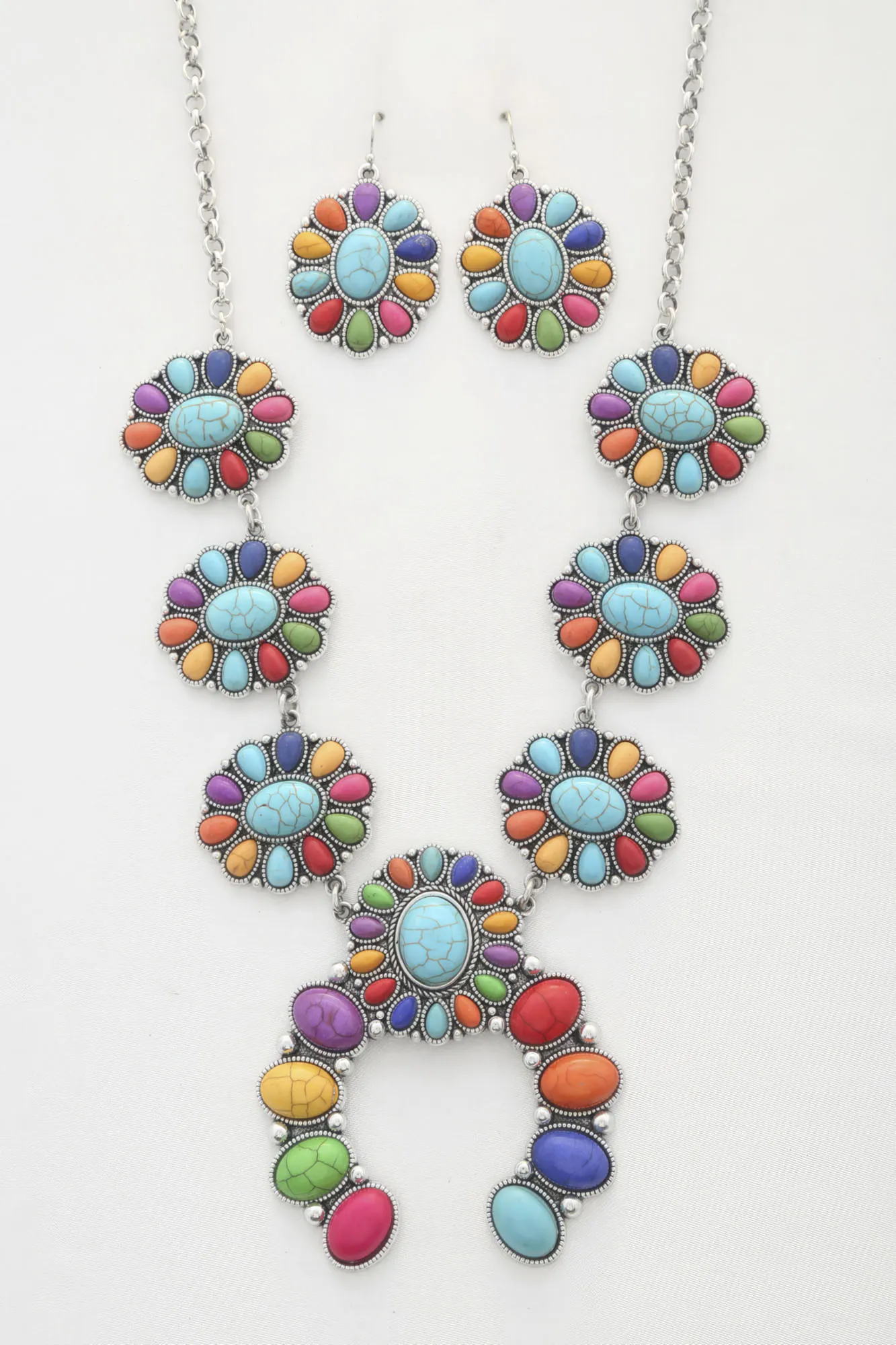 Western Rodeo Horse Concho Necklace