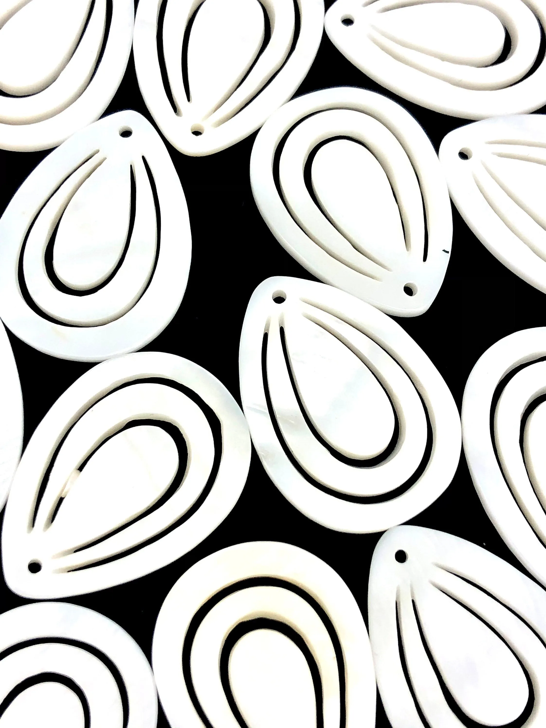 White South Sea Mother Of Pearl Shell Beads Sku#M633