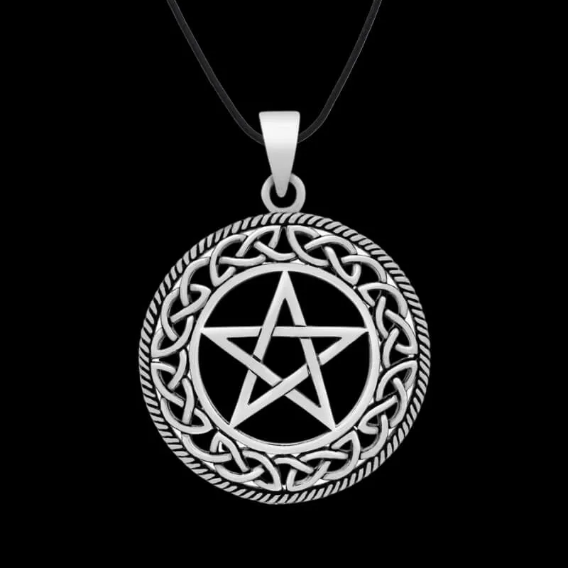 Wiccan With Pentagram 925 Sterling silver Pendant