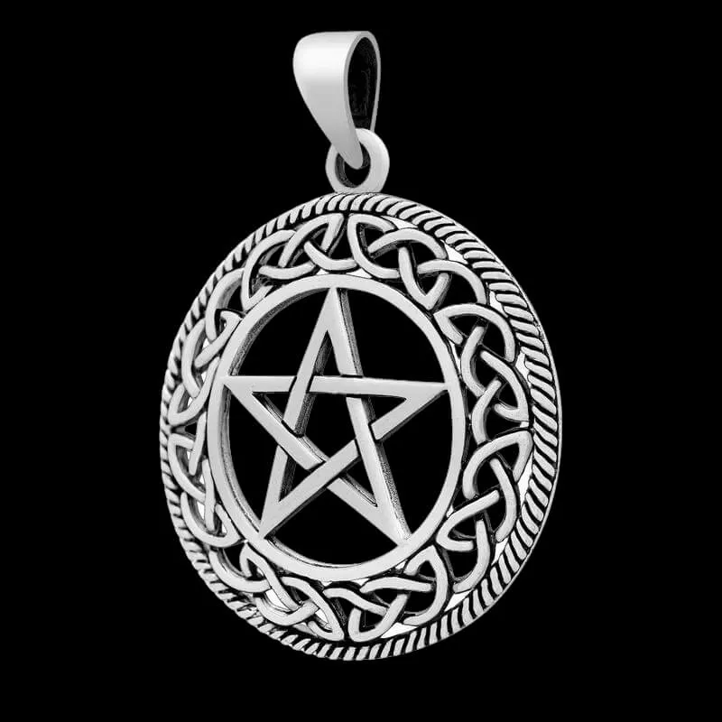 Wiccan With Pentagram 925 Sterling silver Pendant