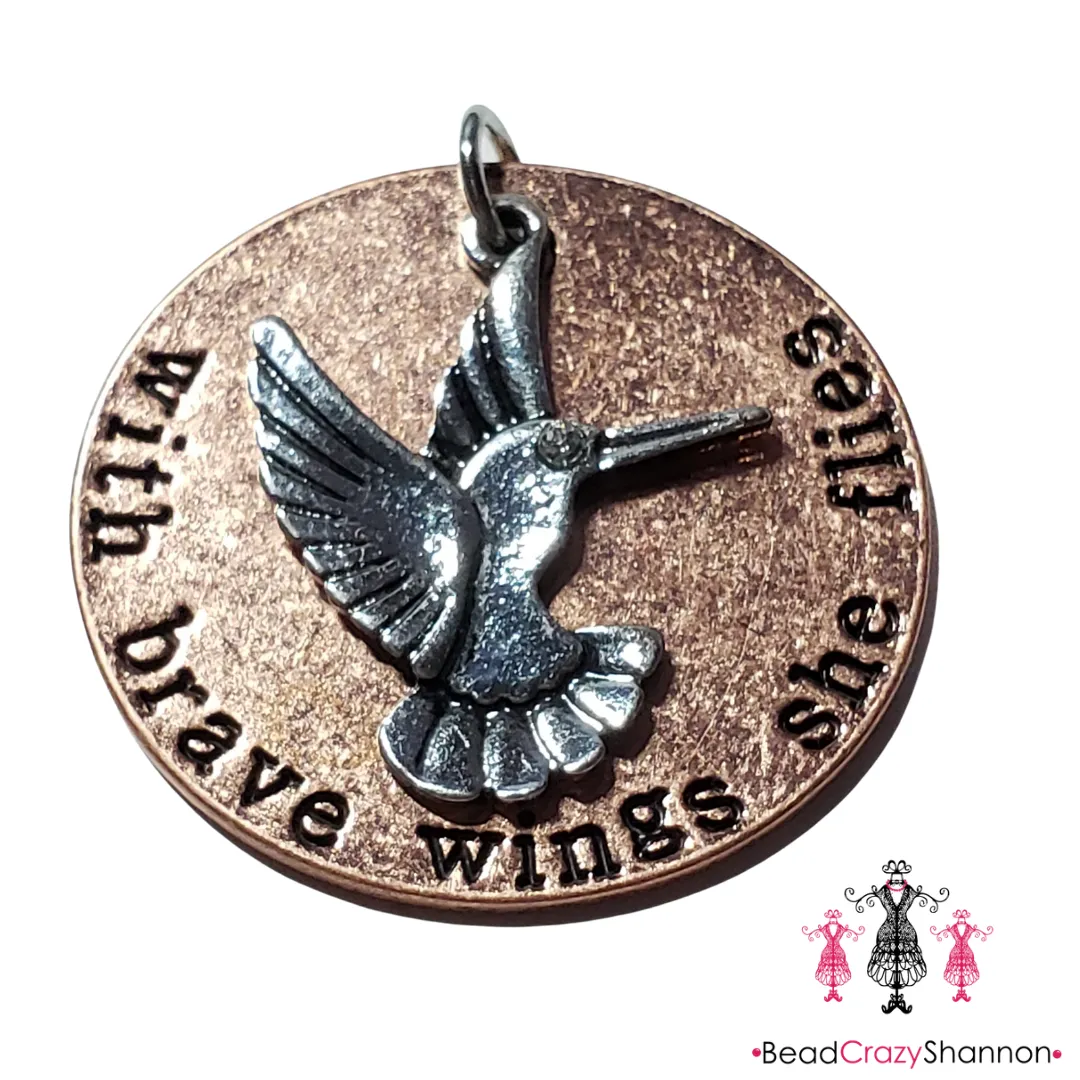 With Brave Wings She Flies Necklace