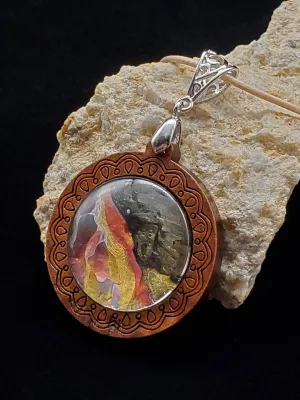 Wooden Pendant Necklace (WP-4)