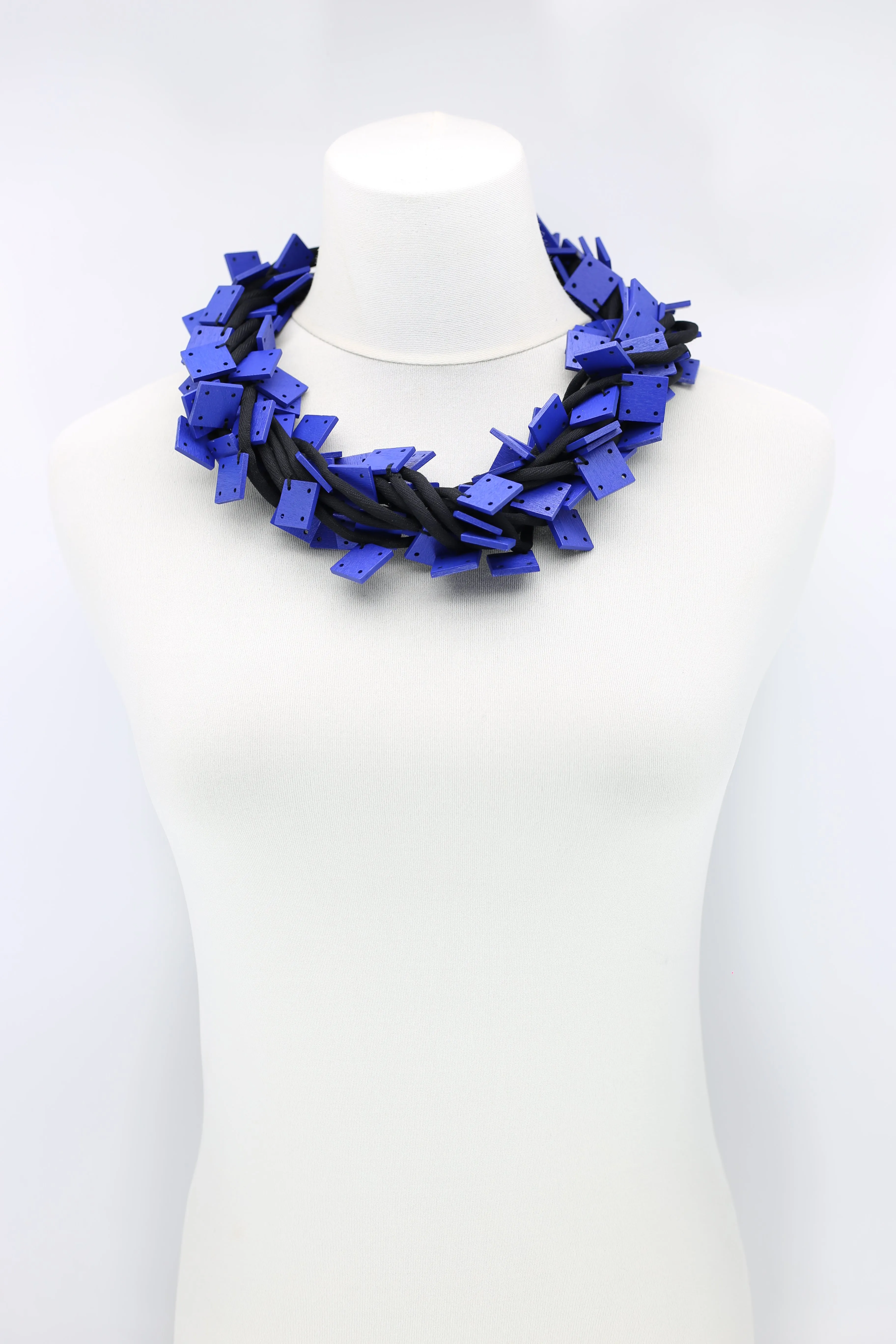 Wooden Squares on Cord Necklaces - Small