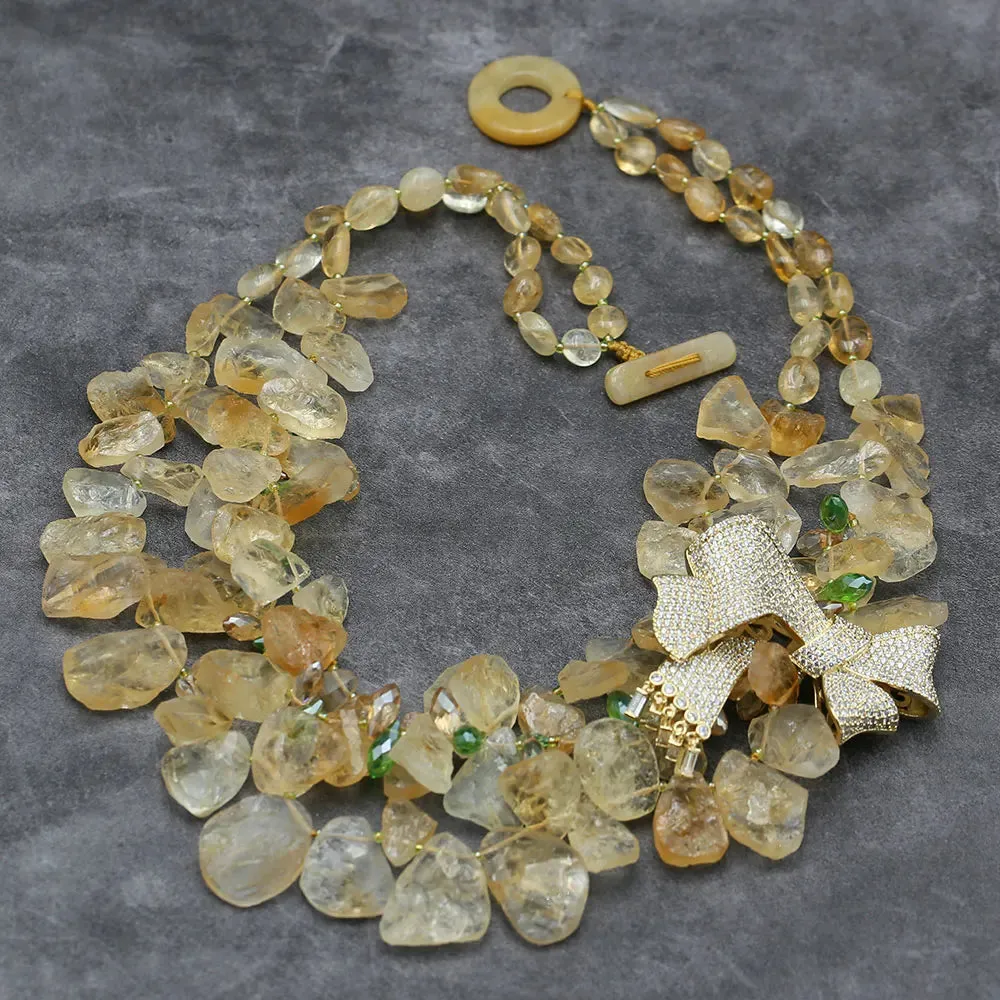 Yellow Topaz Citrine Necklace