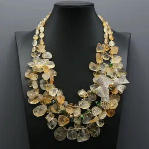 Yellow Topaz Citrine Necklace