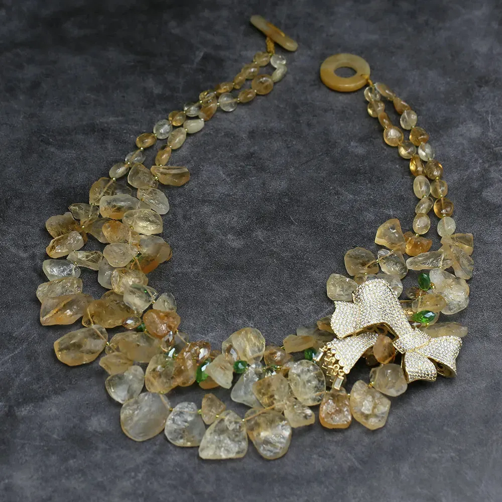 Yellow Topaz Citrine Necklace