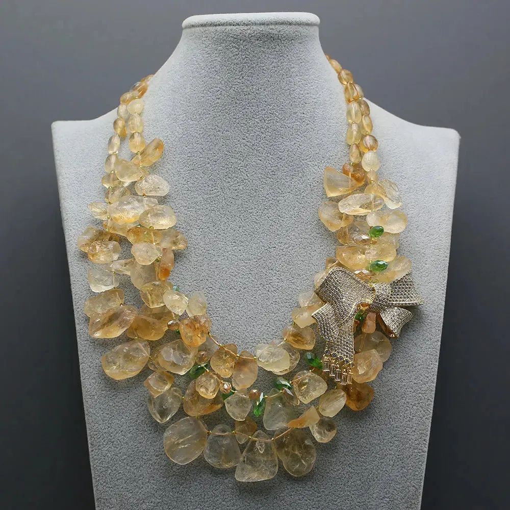 Yellow Topaz Citrine Necklace
