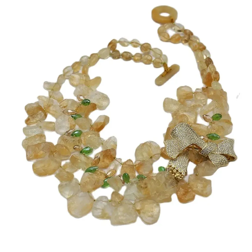 Yellow Topaz Citrine Necklace