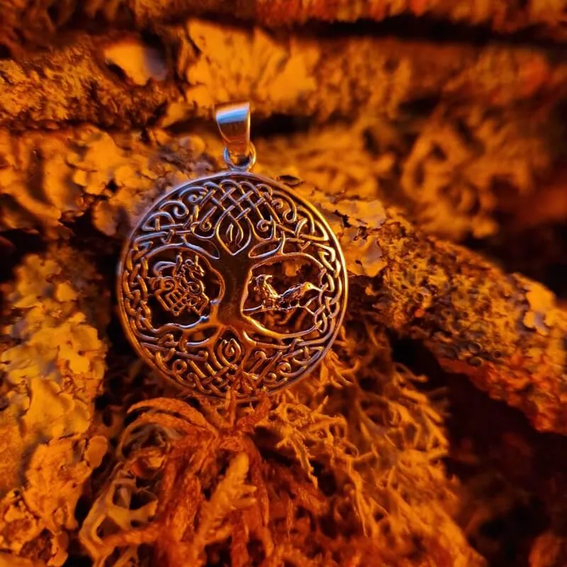 Yggdrasil with Raven and Sleipnir 925 STERLING SILVER PENDANT