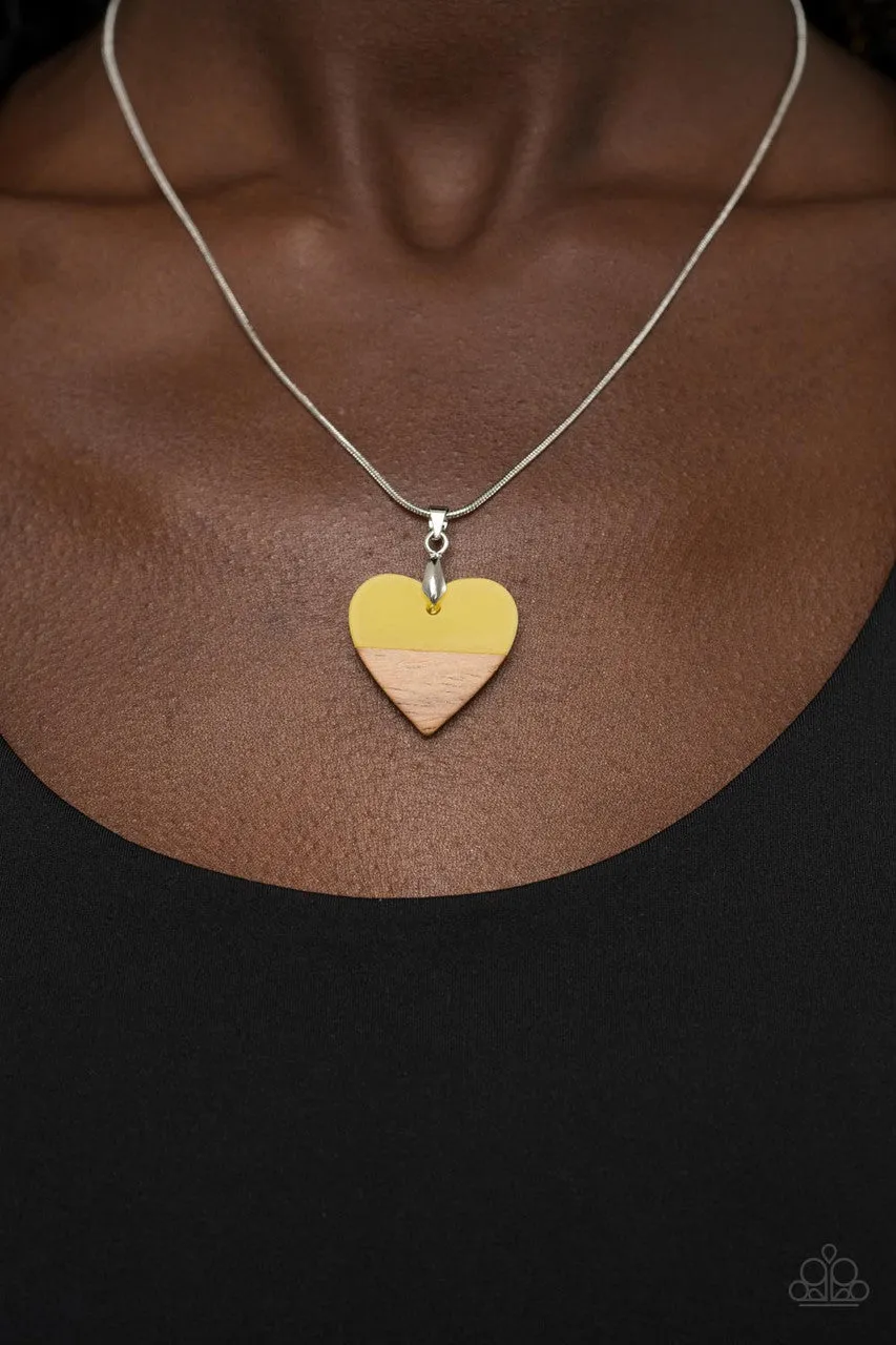 You Complete Me Yellow Paparazzi Necklace