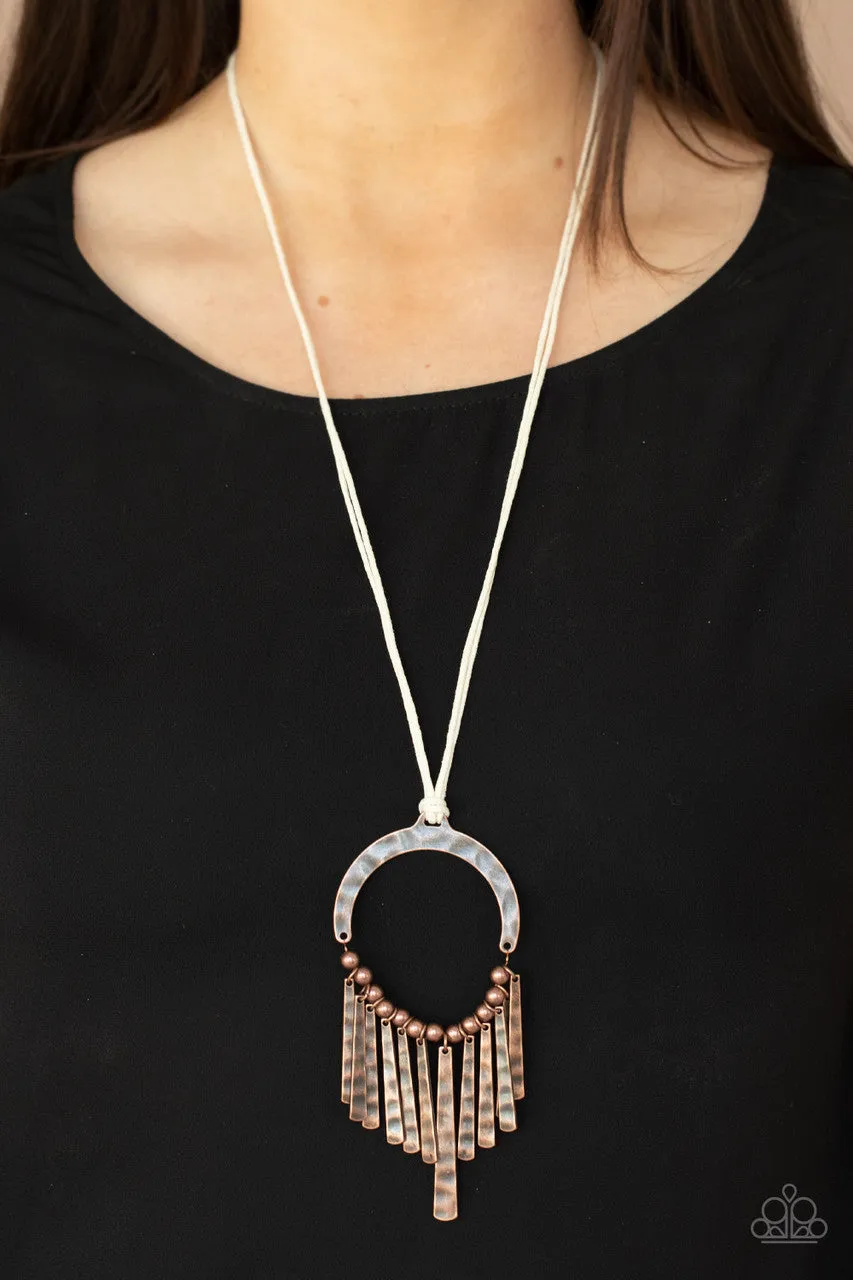You Wouldn't FLARE Copper Paparazzi Necklace