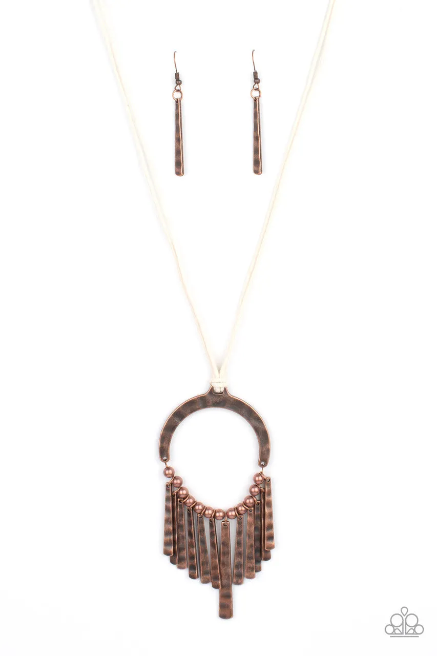 You Wouldn't FLARE Copper Paparazzi Necklace