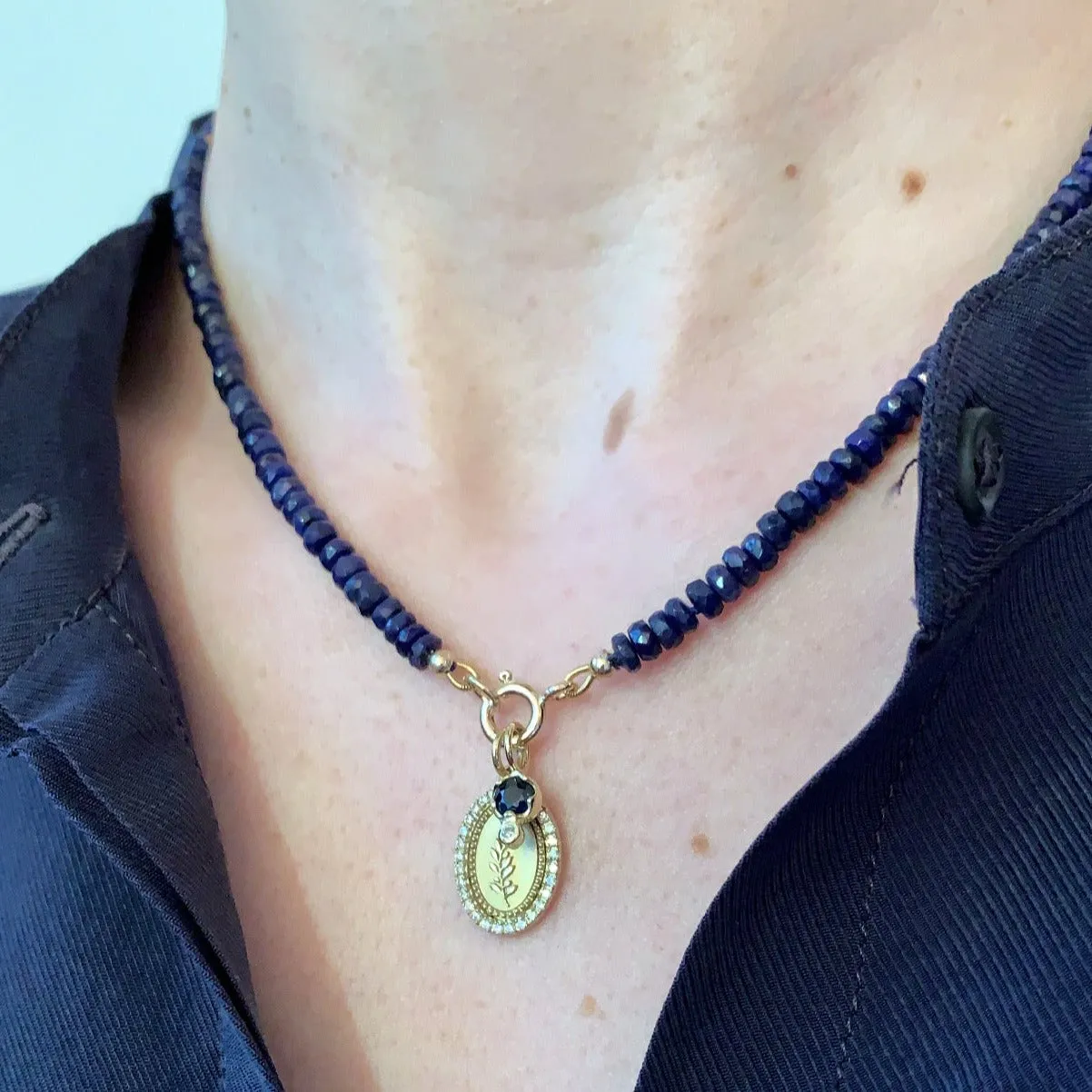 Zahava Heirlooms Sapphire Beaded Necklace