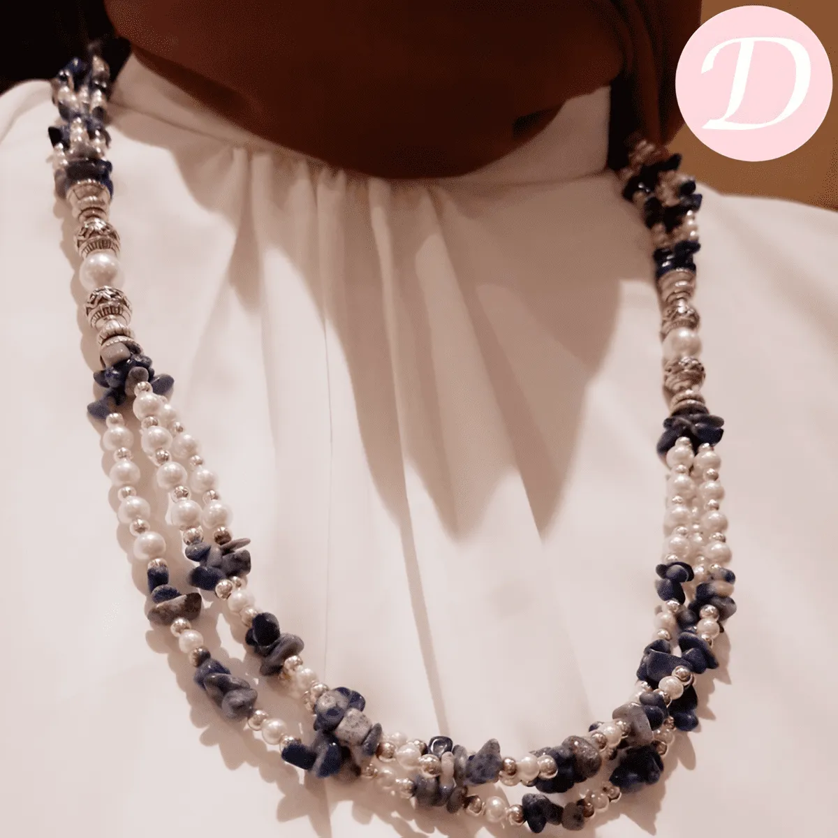 Zeina Necklace - Seashell and Pearl Stones