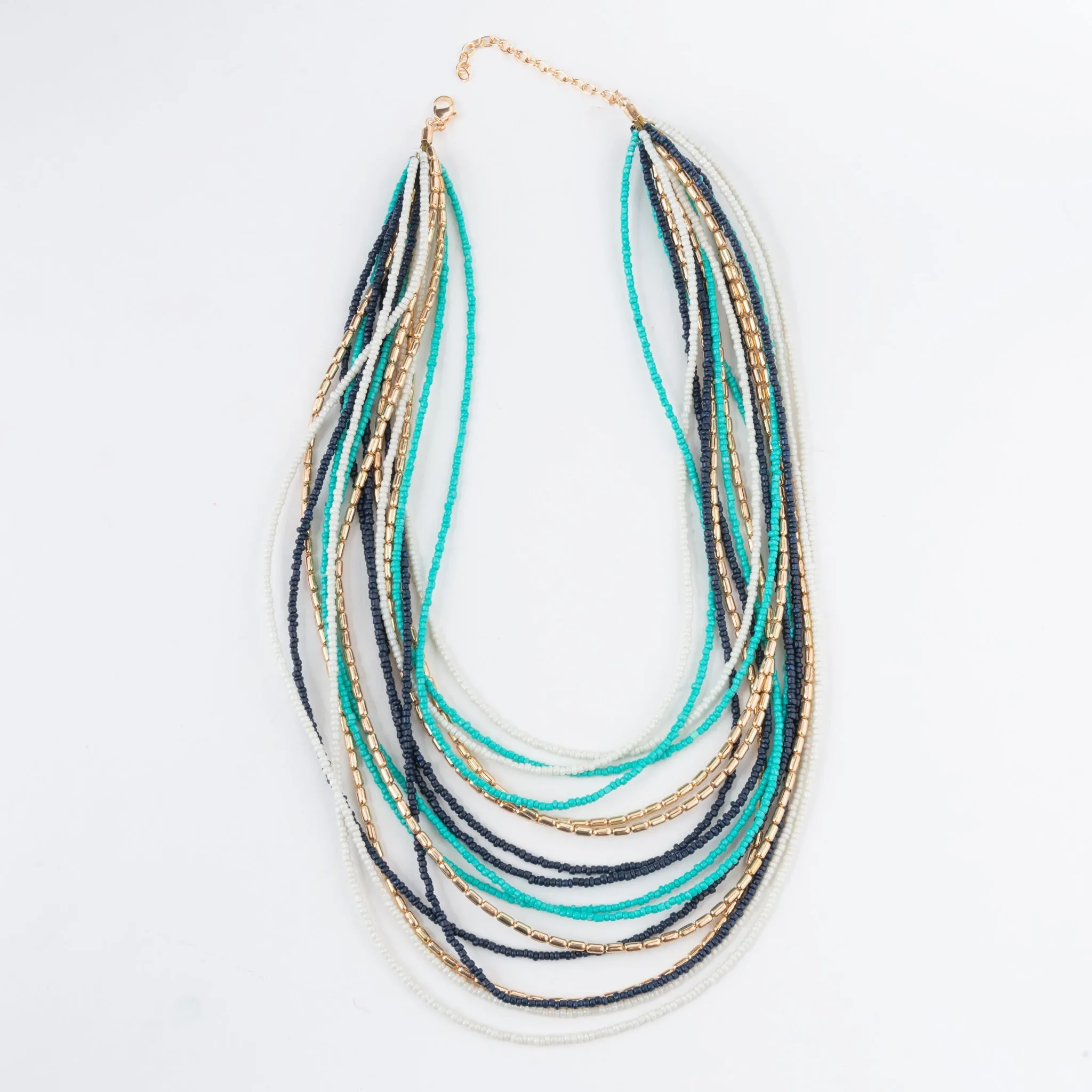 Zora Multi Row Beaded Necklace