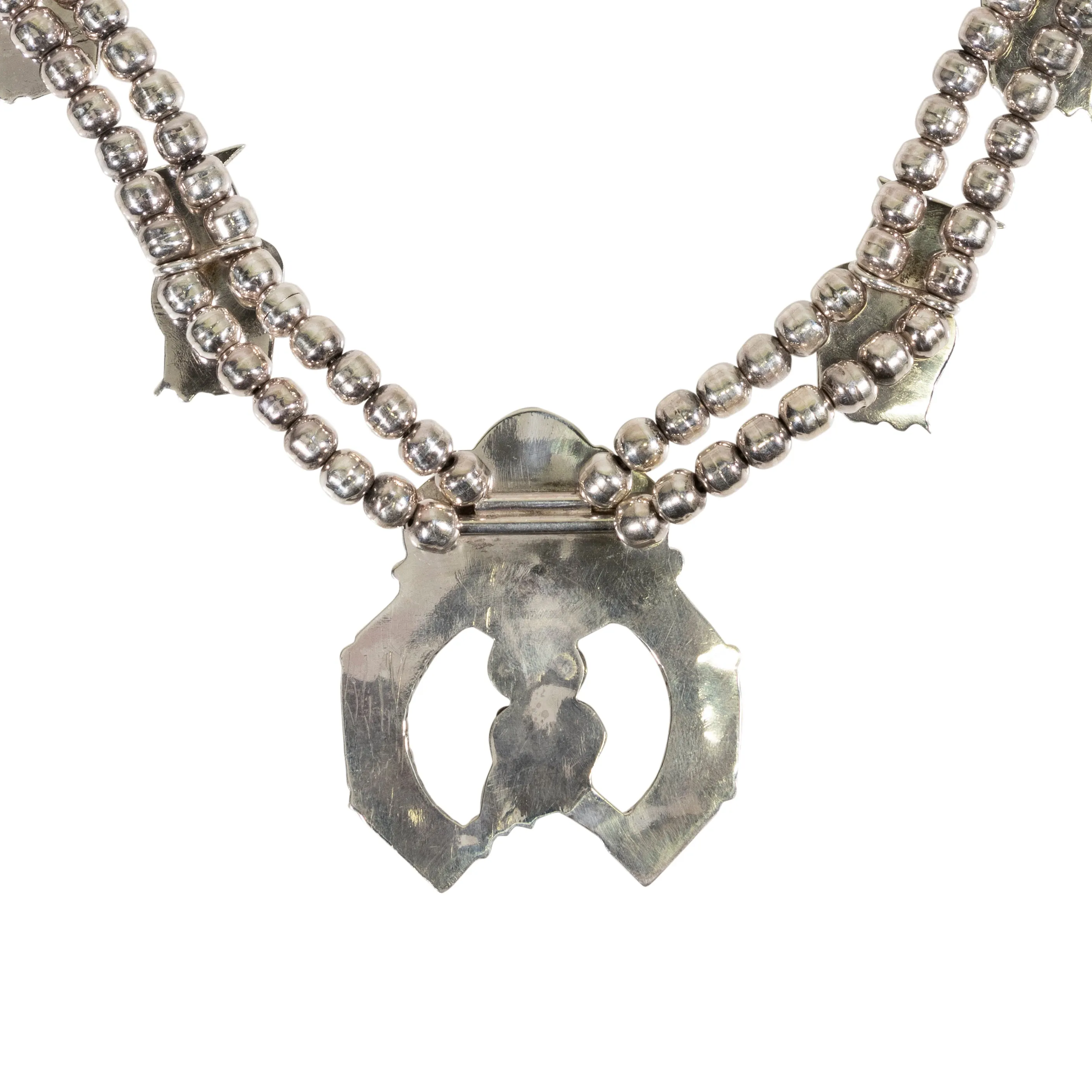 Zuni Owl Squash Blossom Necklace